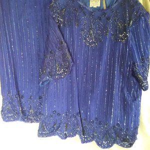 Stenay Heavily Beaded Vintage 2-Piece Dress (1950s-60s)